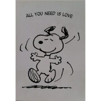Snoopy - all you need is love kaart