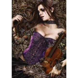 Victoria Francés - girl with violin kaart