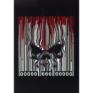 Art Worx- barcode skull kaart