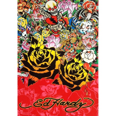 Ed Hardy – black rose kaart