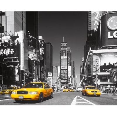 New York - yellow cab grote kaart