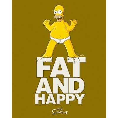 The Simpsons - fat and happy grote kaart