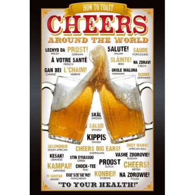 How to toast - cheers kaart