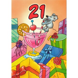 Verjaardagskaart 21 - muis