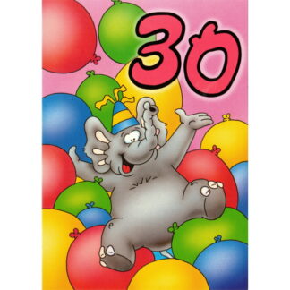 Verjaardagskaart 30 - olifant