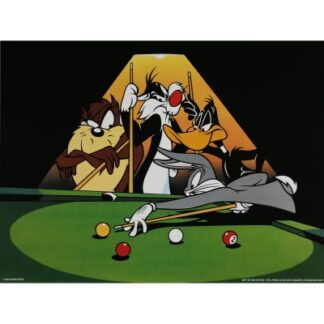 Looney Tunes poster - Biljart