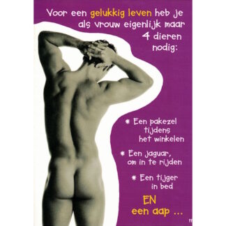 Verjaardagskaart Een gelukkig leven als vrouw
